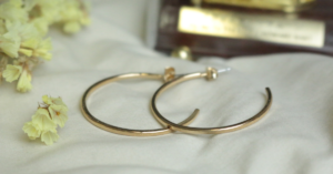 big gold hoop earrings